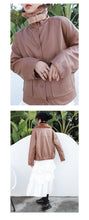 Load image into Gallery viewer, New Winter Sueded Korean Leather Coat with Belt Decorative Large Pocket Loose Leather Coat 3066