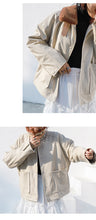 Load image into Gallery viewer, New Winter Sueded Korean Leather Coat with Belt Decorative Large Pocket Loose Leather Coat 3066