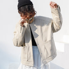 Load image into Gallery viewer, New Winter Sueded Korean Leather Coat with Belt Decorative Large Pocket Loose Leather Coat 3066
