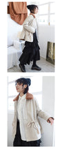 Load image into Gallery viewer, [clearance second kills 218] Korean version of wool collar plus plush women's leather jacket loose rope jacket PU leather jacket 3070