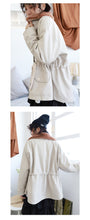 Load image into Gallery viewer, [clearance second kills 218] Korean version of wool collar plus plush women's leather jacket loose rope jacket PU leather jacket 3070