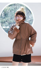 Load image into Gallery viewer, Women's Jackets, Leather Garments, Short Motorcycle Garments, Women's Sueded Coats, Loose Leather Garments 3072