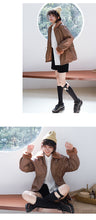 Load image into Gallery viewer, Women's Jackets, Leather Garments, Short Motorcycle Garments, Women's Sueded Coats, Loose Leather Garments 3072