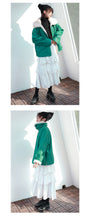Load image into Gallery viewer, "Clearance seconds kill" winter fur collar locomotive clothing plus velvet women's jacket coat loose leather women 3069