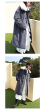 Load image into Gallery viewer, Corduroy jacket, rabbit hair collar, long cotton dress, woman 3068