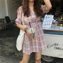 Load image into Gallery viewer, New Women's Chequered Casual Dresses Shorts V-neck Pants for Belt 8839