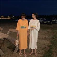 Load image into Gallery viewer, Printed short sleeve+avocado vest dress backless two-piece 5861-2