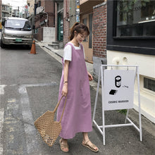 Load image into Gallery viewer, 2019 new women's linen backless cross dress 8862