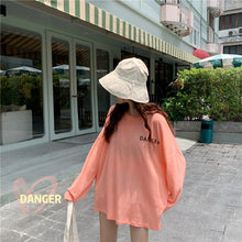 Load image into Gallery viewer, Korean version of the new women's wear micro-transparent 100-letter pattern printed long-sleeved sunscreen women