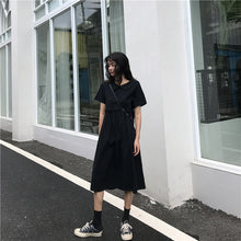 Load image into Gallery viewer, 2019 Korean version of the new women's retro student loose doll shirt long A dress 2015