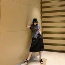 Load image into Gallery viewer, Summer 2019 new suit female design lantern skirt skirt+pop print split coat 9938