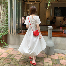 Load image into Gallery viewer, 2019 New Korean Women's Loose Temperament Received Waist Dresses Back Vest Machine Platycodon Skirt Microstores 7523