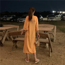 Load image into Gallery viewer, Printed short sleeve+avocado vest dress backless two-piece 5861-2