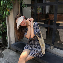 Load image into Gallery viewer, New Women's Chequered Casual Dresses Shorts V-neck Pants for Belt 8839