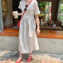 Load image into Gallery viewer, 2019 New Korean Women's Loose Temperament Received Waist Dresses Back Vest Machine Platycodon Skirt Microstores 7523