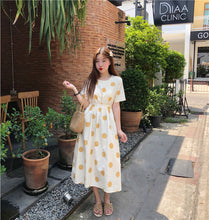 Load image into Gallery viewer, Han Feng sleeveless pocket color wave point skirt+tie dress girlfriends 5866