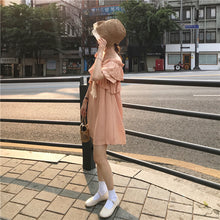 Load image into Gallery viewer, 2019 new women's bright shoulder dress changeable fairy waist slim temperament skirt