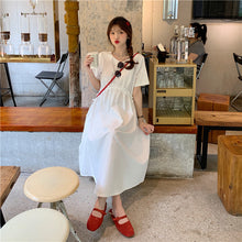 Load image into Gallery viewer, 2019 New Korean Women's Loose Temperament Received Waist Dresses Back Vest Machine Platycodon Skirt Microstores 7523