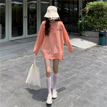 Load image into Gallery viewer, Korean version of the new women's wear micro-transparent 100-letter pattern printed long-sleeved sunscreen women