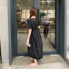 Load image into Gallery viewer, 2019 New Korean Women's Loose Temperament Received Waist Dresses Back Vest Machine Platycodon Skirt Microstores 7523