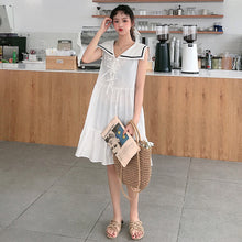 Load image into Gallery viewer, New Navy Collar Sleeveless Dress Summer Skirt for Female Student College
