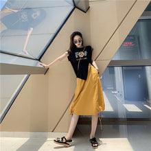 Load image into Gallery viewer, Summer 2019 new suit female design lantern skirt skirt+pop print split coat 9938
