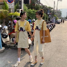 Load image into Gallery viewer, 2019 new women's boudoir straight strap jeans pants Joker student skirt