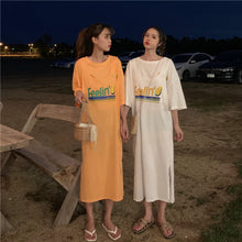 Load image into Gallery viewer, Printed short sleeve+avocado vest dress backless two-piece 5861-2