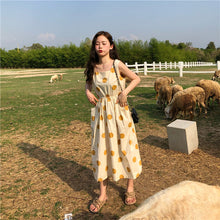 Load image into Gallery viewer, Han Feng sleeveless pocket color wave point skirt+tie dress girlfriends 5866