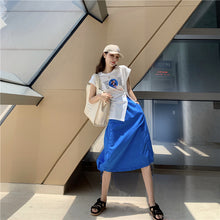 Load image into Gallery viewer, Summer 2019 new suit female design lantern skirt skirt+pop print split coat 9938