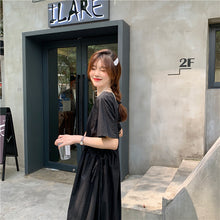 Load image into Gallery viewer, 2019 New Korean Women's Loose Temperament Received Waist Dresses Back Vest Machine Platycodon Skirt Microstores 7523