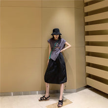 Load image into Gallery viewer, Summer 2019 new suit female design lantern skirt skirt+pop print split coat 9938