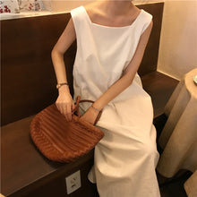 Load image into Gallery viewer, 2019 new women's linen backless cross dress 8862