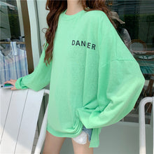 Load image into Gallery viewer, Korean version of the new women's wear micro-transparent 100-letter pattern printed long-sleeved sunscreen women
