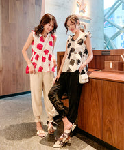 Load image into Gallery viewer, Summer suit women 2019 new net red temperament doll shirt pants small two-piece western style age-reducing pants