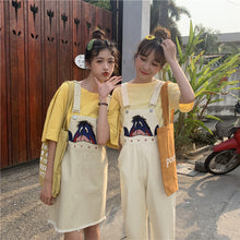Load image into Gallery viewer, 2019 new women's boudoir straight strap jeans pants Joker student skirt