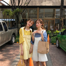 Load image into Gallery viewer, 2019 new ladies striped T-shirt+black strap wide leg shorts two-piece 8850