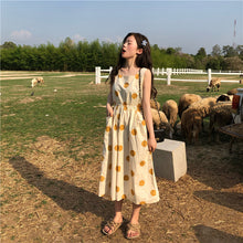 Load image into Gallery viewer, Han Feng sleeveless pocket color wave point skirt+tie dress girlfriends 5866