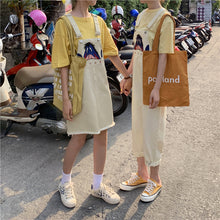 Load image into Gallery viewer, 2019 new women's boudoir straight strap jeans pants Joker student skirt