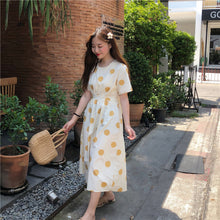 Load image into Gallery viewer, Han Feng sleeveless pocket color wave point skirt+tie dress girlfriends 5866