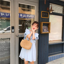 Load image into Gallery viewer, 2019 new women's bright shoulder dress changeable fairy waist slim temperament skirt