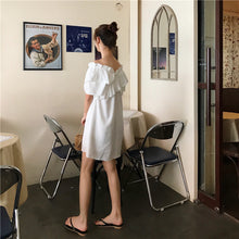 Load image into Gallery viewer, 2019 new women's bright shoulder dress changeable fairy waist slim temperament skirt