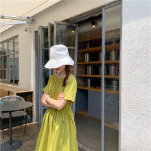 Load image into Gallery viewer, 2019 New Korean Women's Loose Temperament Received Waist Dresses Back Vest Machine Platycodon Skirt Microstores 7523