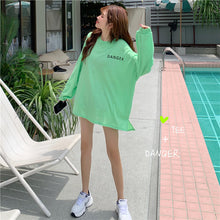 Load image into Gallery viewer, Korean version of the new women's wear micro-transparent 100-letter pattern printed long-sleeved sunscreen women