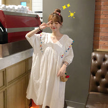 Load image into Gallery viewer, 2019 Korean version of the new summer women's sweet loose color fur ball doll dress a generation of hair