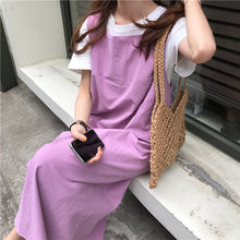 Load image into Gallery viewer, 2019 new women's linen backless cross dress 8862
