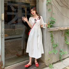 Load image into Gallery viewer, 2019 New Korean Women's Loose Temperament Received Waist Dresses Back Vest Machine Platycodon Skirt Microstores 7523