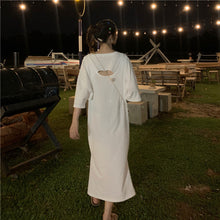 Load image into Gallery viewer, Printed short sleeve+avocado vest dress backless two-piece 5861-2