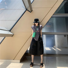 Load image into Gallery viewer, Summer 2019 new suit female design lantern skirt skirt+pop print split coat 9938