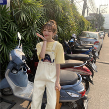 Load image into Gallery viewer, 2019 new women's boudoir straight strap jeans pants Joker student skirt